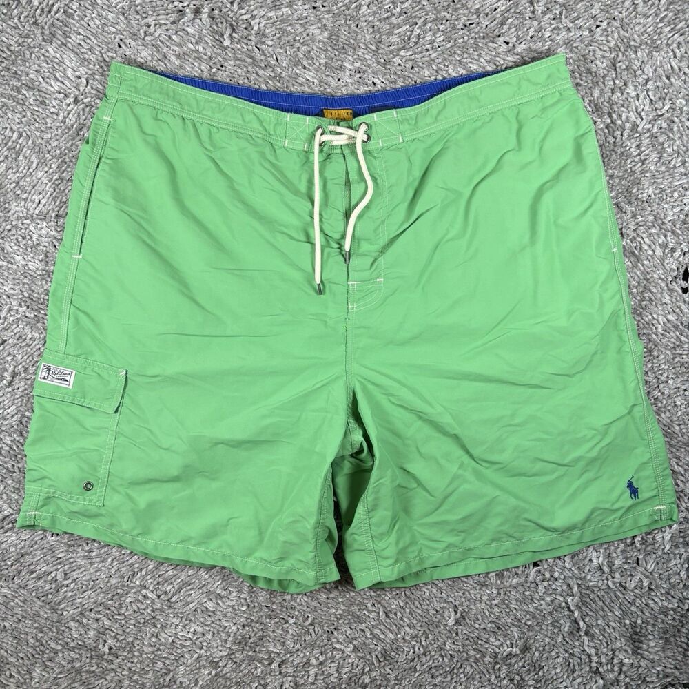 Polo Ralph Lauren Swim Trunks Men’s Size 4XB (BIG) Green Cargo Summer Beach